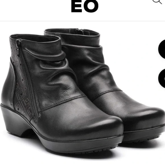 Abeo 24/7 Jennie Boots Black Leather Round Toe Size 7/8